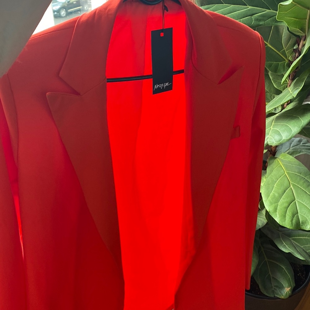 New oversized deep orange blazer